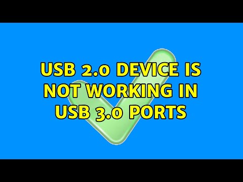 Устройство USB 2.0 не работает в портах USB 3.0