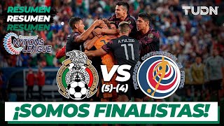 Resumen y goles | México (5)-(4) Costa Rica | Nations League Semifinal | TUDN