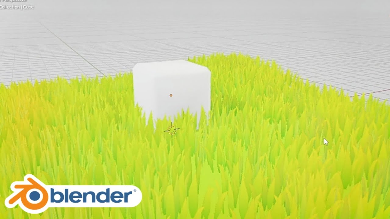 Blender Easy Stylized Grass Tutorial Youtube