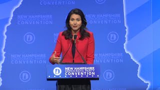 U.S. Rep. Tulsi Gabbard speaks at the NH Democratic Party Convention