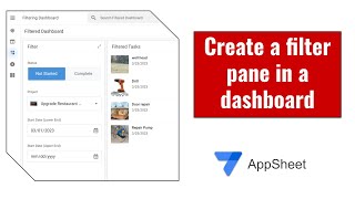 Creating a filter pane in Dashboards