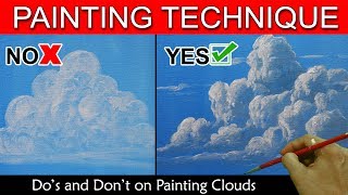 Do's and Don't on Painting Clouds in Basic Step by Step Acrylic Painting Tutorial by JM Lisondra
