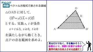 【平面上のベクトル】平面上の点の存在範囲