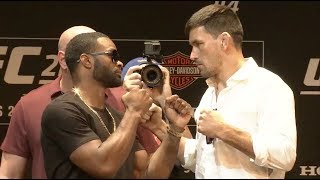 UFC 214: Woodley vs Maia, Cyborg vs Evinger - Press Conference Faceoffs