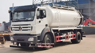 New and used Beiben 6 wheeler 270HP 12000 liters vacuum tank truck for sale