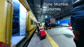 Pune Mumbai full night Journey | Relaxing ICF Track sound | Hussain Sagar Express | WAP4