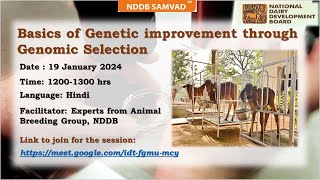 NDDB Samvad Basics of Genetic improvement through Genomic Selection