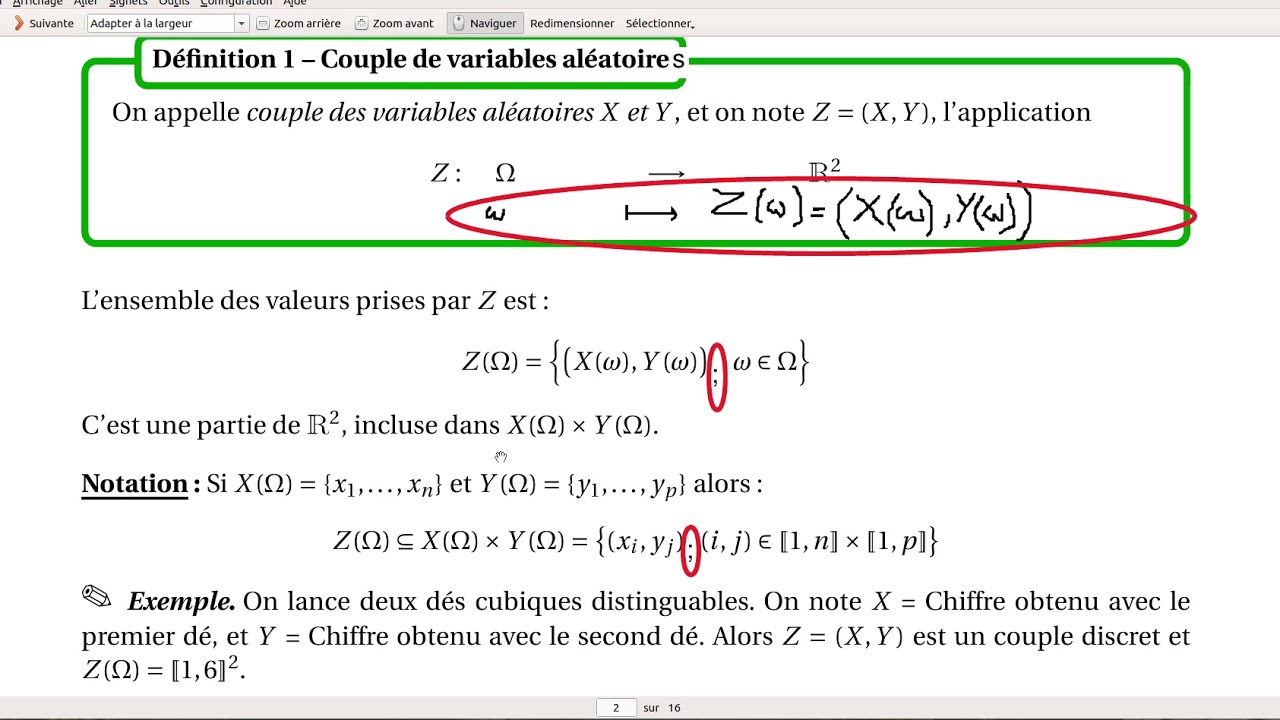 Chapitre 22 Couples De Variables Aléatoires: Généralités - YouTube