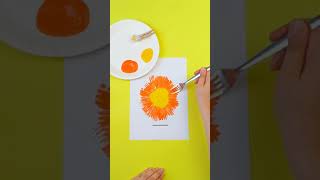 Fork Painting For Kids - Lion