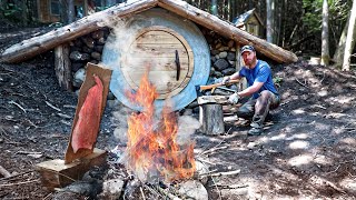 Cooking Fresh Caught Salmon on Cedar Plank (at the Hobbit House)! | Catch and Cook