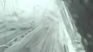 Winter Storm Stella: Truck spins out on Zakim Bridge in Boston