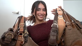 [asmr] my vintage coach bag collection (chatty & soothing)