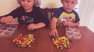 Skittles color sorting