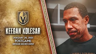 Keegan Kolesar Postgame 1/24: We Let The Second Period Get Away From Us