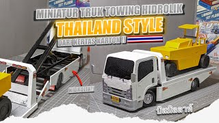 MAKE A MINIATURE THAILAND STYLE HYDRAULIC TOWING TRUCK FROM CARTON PAPER!!