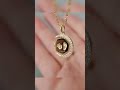 18k gold customized baby footprints moon necklace