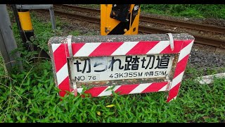 【踏切】 JR内房線　切られ踏切 (Railroad crossing in Japan)