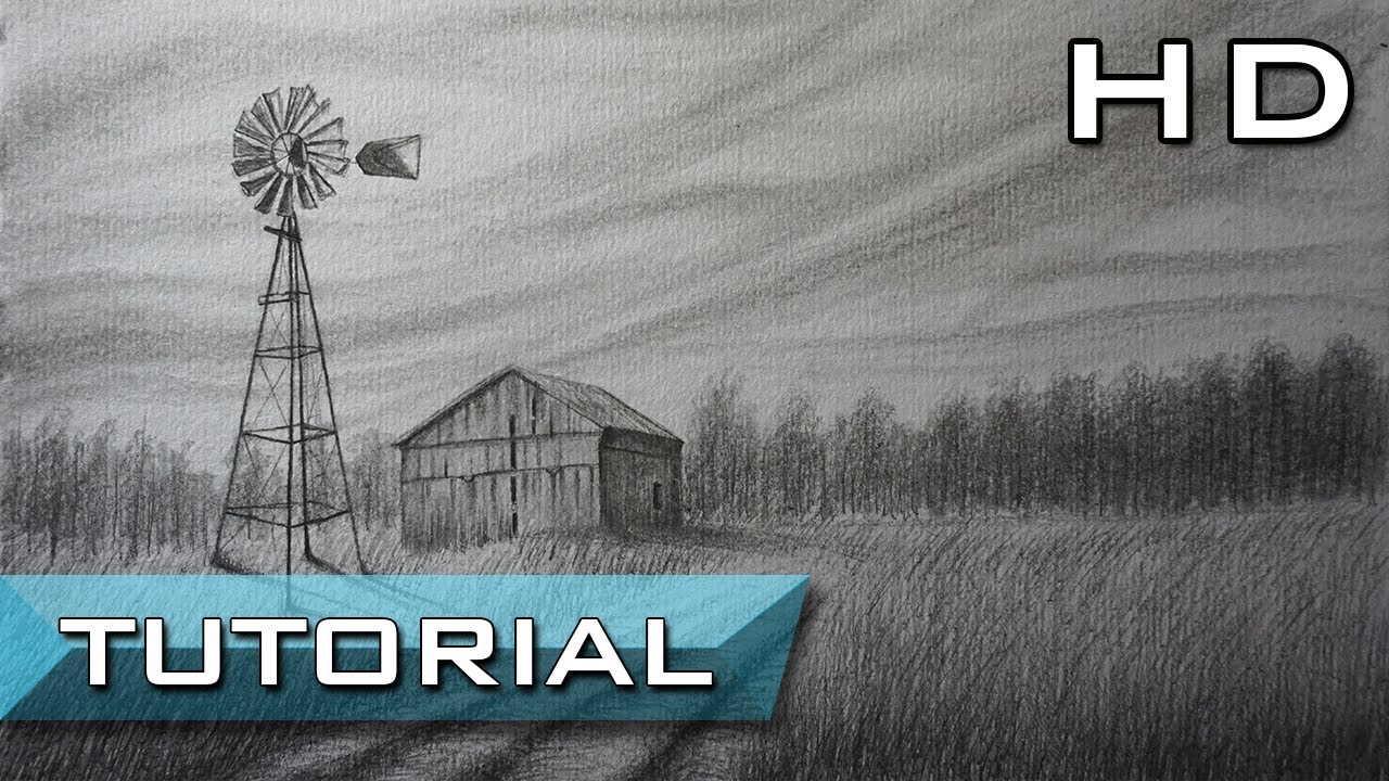 Landscape Pencil Drawing Tutorial