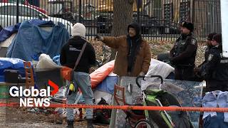 Montreal police dismantle parts of homeless encampments east of downtown