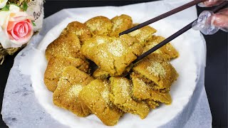 抹茶味的酥饼，吃一口满嘴留香，酥的掉渣，看一遍你也能学会