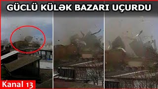 Şamaxıda leysan yağış BAZARI YUYUB APARDI - Külək DAĞINTILAR TÖRƏTDİ