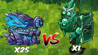 PVZ Fusion 2.2 - All Fusion Plants x25 VS Ultimate Trident Nut New Zombie - Who will win?