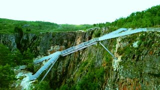 Spectacular FootBridge Near the Vøringfossen Waterfall Norway