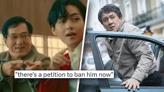 He Got BANNED! Did Jackie Chan INSULT V w/ Homophobic Comments Backstage? Company REMOVES Videos?