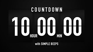 10 Hour Countdown Timer ๐ Flip Clock with Simple Beeps ๐๐ค