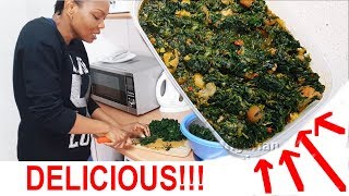 Cook with me: Delicious Vegetable Soup with Alternative Ugu and Water leaves | Flo Chinyere