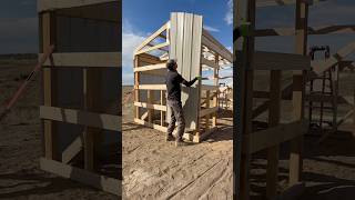 Building some simple horse shelters.