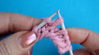 Вязание на спицах Урок32 Скрещенная лицевая петля Knitting lesson for beginners