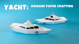 ⛵ Origami Paper Yacht 🌊 Crafting & Coloring Modern Sailing Boat | DIY Tutorial
