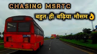 CHASING SUPER FAST MSRTC BUS ON HIGHWAY~बस का स्पीड थोड़ा ज्यादा ही है !!