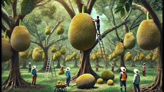 Amazing Thai Jackfruit Farm Harvests | Thai jackfruit production process