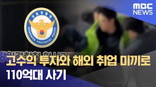 고수익 투자와 해외 취업 미끼로 110억대 사기 (2024.11.19/뉴스데스크/춘천MBC)