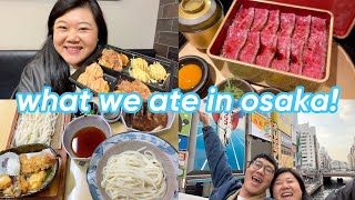 what we ate in a day in osaka! 🇯🇵 takoyaki, wagyu, street food, yakitori + more | VLOGMAS DAY 6