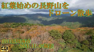 紅葉始めの長野山をドローン散歩　2024.11.06～07撮影