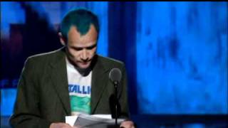 Flea inducts Metallica Rock and Roll Hall of Fame Inductions 2009