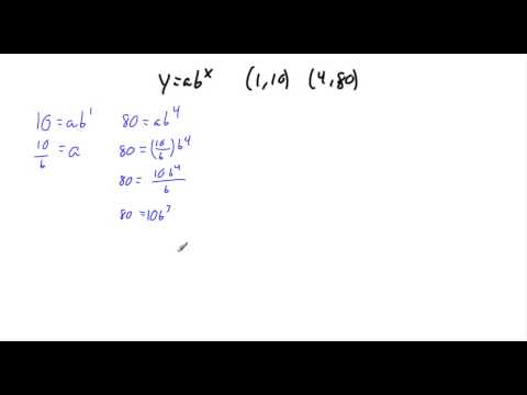 Writing equations as y=ab^x Writing equations as y=ab^x