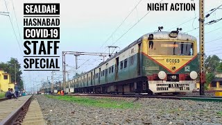 (SEALDAH-HASNABAD) STAFF SPECIAL TRAIN || HARUA ROAD STATION || HASNABAD Local || Staff Special