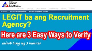 Paano Malalaman kung Legit ang POEA Agency in 3 Easy Ways