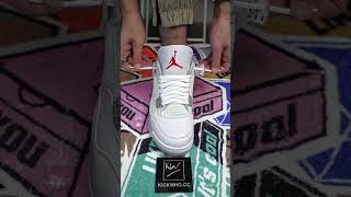 How to Lace Air jordan  4 Retro 'White Oreo' #fypagee #shoelacestyle #airjordan4 #nike