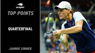 Jannik Sinner | Top Points vs. Carlos Alcaraz | 2022 US Open Quarterfinal