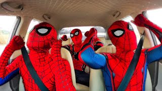 Spider-Mans Dancing In The Car