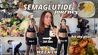 SEMAGLUTIDE JOURNEY *week 14* // I HIT MY GOAL! Down 30 lbs + no longer taking the shot *big update*