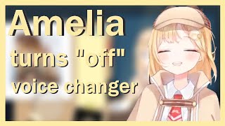 Watson Amelia "turns off" her voice changer