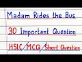 NCERT | Madam Rides the Bus | HSLC | MCQ | Short Question | Important Questions