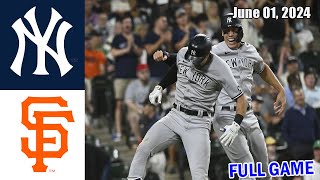 Yankees vs Giants June 01, 2024 FULL Game Highlights - MLB Highlights | 2024 MLB Season
