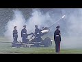 Cardiff Castle, Firering a three gun salute for the Queens Birthday.